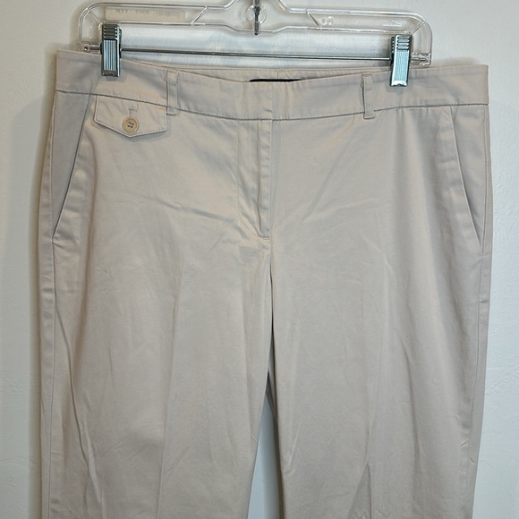 TALBOTS MODERN FIT FLAT FRONT CHINOS WIDE LEG TROUSER SIZE 12 - Picture 4 of 9